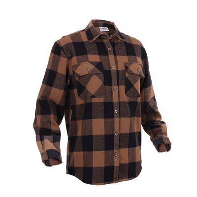 Chemise de bûcheron FLANNEL à carreaux MARRON ROTHCO 4667 3