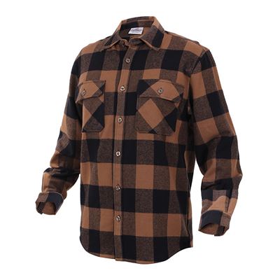 Chemise de bûcheron FLANNEL à carreaux MARRON