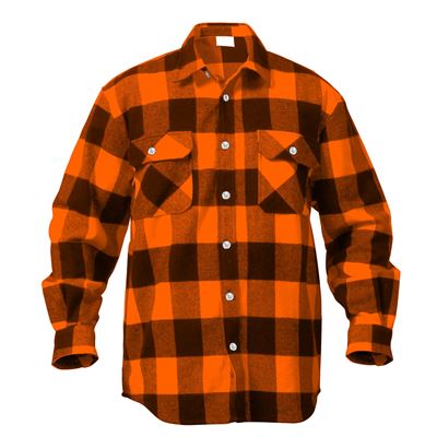 Chemise de bûcheron FLANNEL à carreaux ORANGE