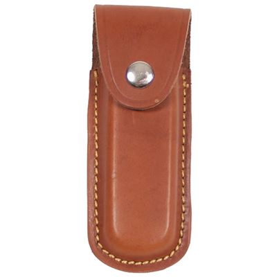 Étui pour couteau pliant en cuir 13 cm MARRON