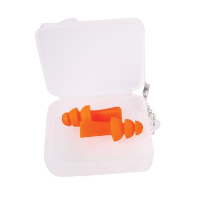 Bouchons d'oreille GENUINE dans une boîte en plastique ORANGE