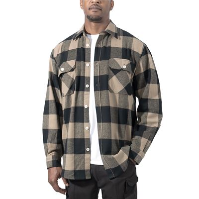 Chemise de bûcheron FLANNEL à carreaux COYOTE BROWN ROTHCO 47380 5