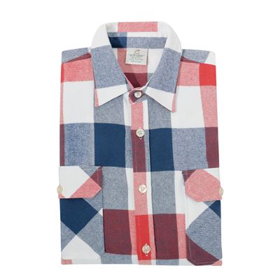 Chemise de bûcheron FLANNEL à carreaux ROUGE/BLANC/BLEU ROTHCO 47390 3
