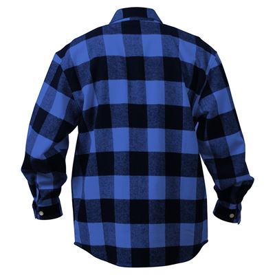 Chemise de bûcheron FLANNEL à carreaux BLEUE ROTHCO 4739BLU 2