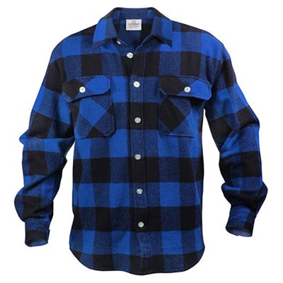 Chemise de bûcheron FLANNEL à carreaux BLEUE