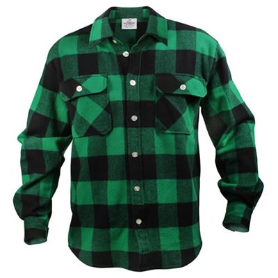 Chemise de bûcheron FLANNEL à carreaux VERTE
