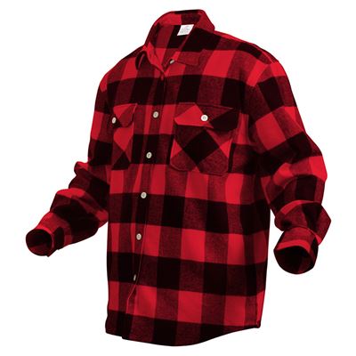 Chemise de bûcheron FLANNEL à carreaux ROUGE ROTHCO 4739RED 3