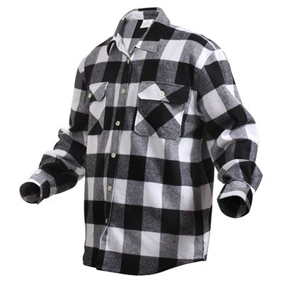 Chemise de bûcheron FLANNEL à carreaux BLANCHE ROTHCO 4739WHT 3