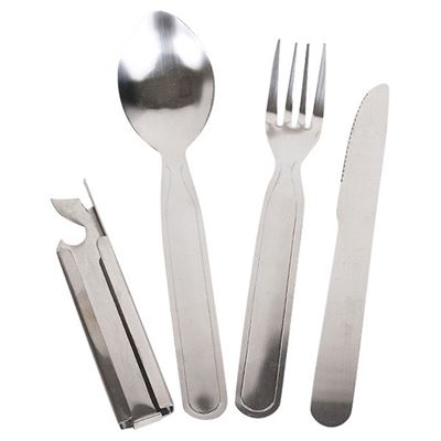 Couverts DELUXE 3 pièces INOX + décapsuleur