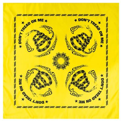 Foulard DON'T TREAD ON ME 55 x 55 cm JAUNE