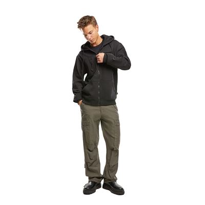Sweat-shirt tactique à capuche et fermeture éclair Tactical Sweat Jacket NOIR BRANDIT 5033-11002 2