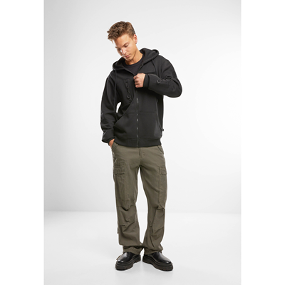 Sweat-shirt tactique à capuche et fermeture éclair Tactical Sweat Jacket NOIR BRANDIT 5033-11002 5