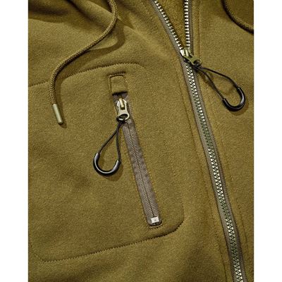 Sweat-shirt tactique à capuche et fermeture éclair Tactical Sweat Jacket VERT BRANDIT 5033-15001 4