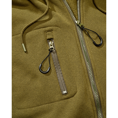 Sweat-shirt tactique à capuche et fermeture éclair Tactical Sweat Jacket VERT BRANDIT 5033-15001 5