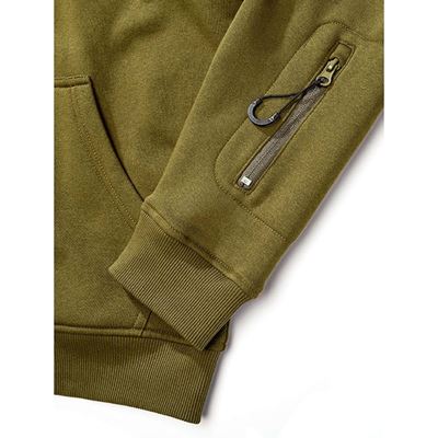 Sweat-shirt tactique à capuche et fermeture éclair Tactical Sweat Jacket VERT BRANDIT 5033-15001 5
