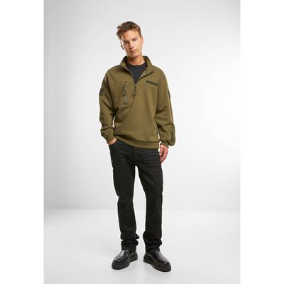 Sweat-shirt tactique à capuche et fermeture éclair Tactical Sweat Jacket VERT BRANDIT 5034-15001 2