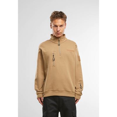 Sweat-shirt tactique à fermeture éclair ¾ avec Tactical Sweat Troyer CAMEL-COYOTE BRANDIT 5034-20070 3