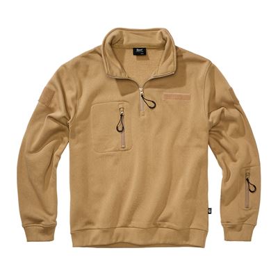 Sweat-shirt tactique à fermeture éclair ¾ avec Tactical Sweat Troyer CAMEL-COYOTE