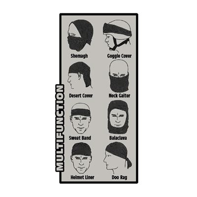 Foulard multifonctionnel, lot de 2 pièces NOIR VERT 5IVE STAR GEAR 5072 2