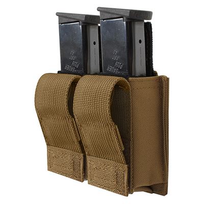 Étui MOLLE pour deux chargeurs de pistolet COYOTE