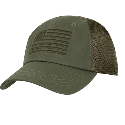 Casquette baseball drapeau américain en maille VERTE