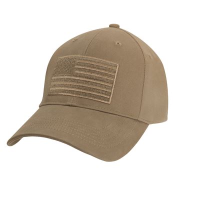Casquette de baseball US velcro drapeau COYOTE