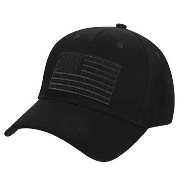 Casquette de baseball US velcro drapeau NOIR