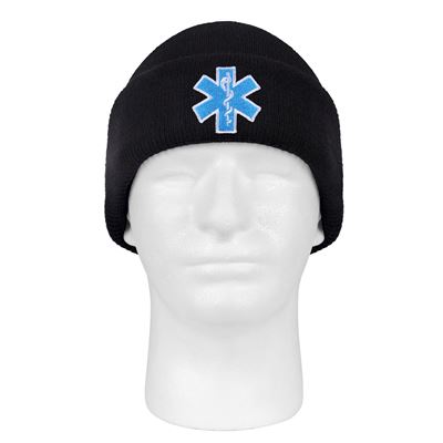 Bonnet tricoté STAR OF LIFE « EMS » NOIR