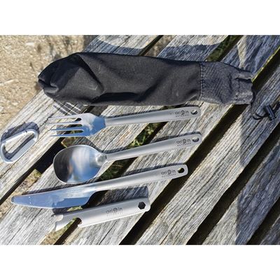 Couverts de voyage légers BW, ensemble pliable 4 pièces TITAN (45 g) Origin Outdoors 540170 6