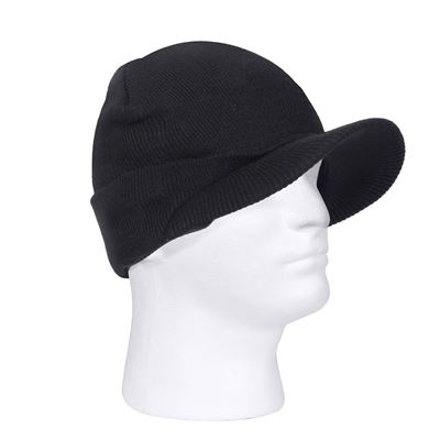 Casquette tricotée avec visière US DELUXE JEEP NOIRE