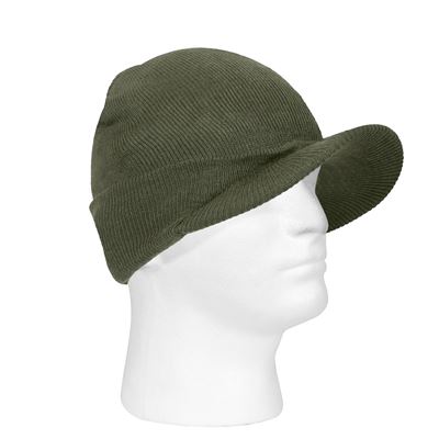 Casquette tricotée avec visière US DELUXE JEEP VERTE
