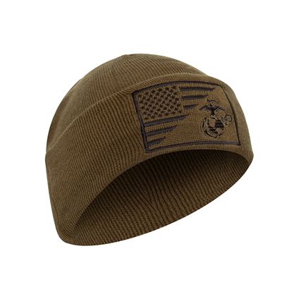Casquette WATCH drapeau USA/USMC tricotée COYOTE