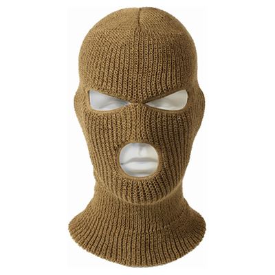 Cagoule à 3 ouvertures tricotée US COYOTE BROWN