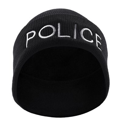 Bonnet tricoté POLICE NOIR