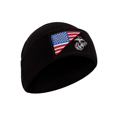 Casquette WATCH drapeau USA/USMC tricotée NOIRE ROTHCO 5498 2