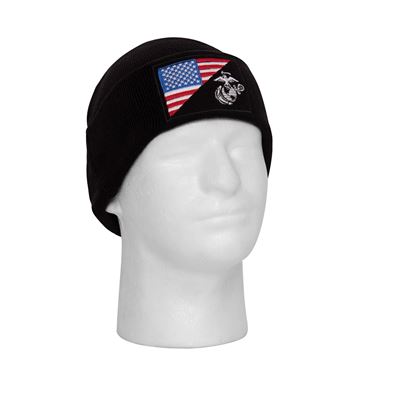 Casquette WATCH drapeau USA/USMC tricotée NOIRE