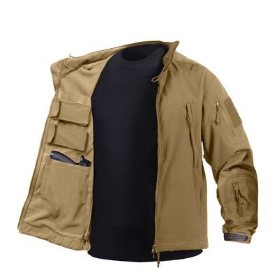 Veste CONCEALED CARRY softshell COYOTE BROWN