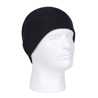 Bonnet tricoté DELUXE ACRYLIQUE NOIR