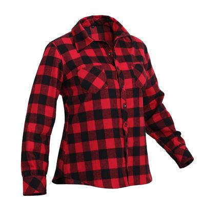 Chemise FEMME FLANELLE à carreaux ROUGE