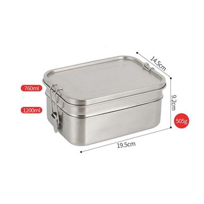 Boîte à repas en acier inoxydable à deux étages Lunchbox Deluxe Double Origin Outdoors 562168 5