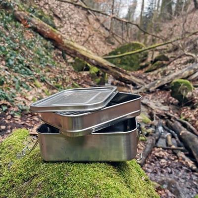 Boîte à repas en acier inoxydable à deux étages Lunchbox Deluxe Double Origin Outdoors 562168 4