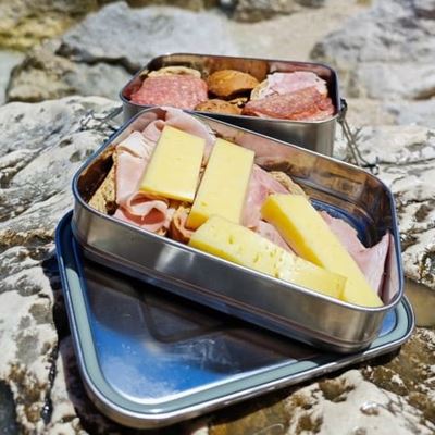 Boîte à repas en acier inoxydable à deux étages Lunchbox Deluxe Double Origin Outdoors 562168 3