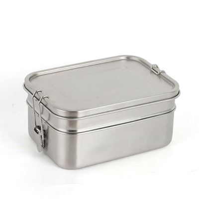 Boîte à repas en acier inoxydable à deux étages Lunchbox Deluxe Double