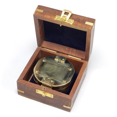 Boussole en laiton dans un coffret en bois Origin Outdoors 562190 2
