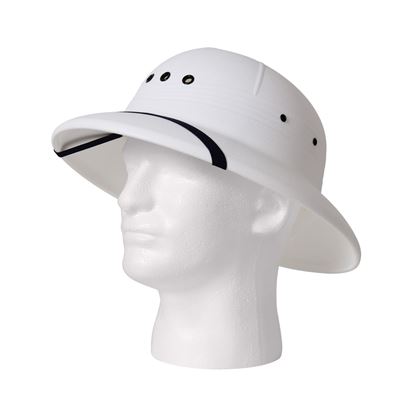 Casque/chapeau US PITH en plastique BLANC