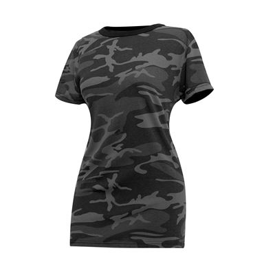 T-shirt femme long BLACK CAMO