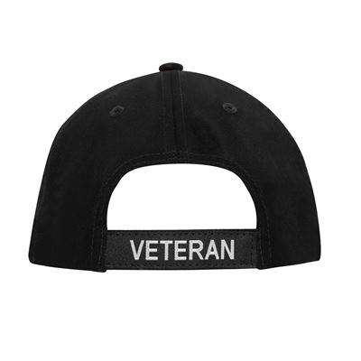 Casquette de baseball drapeau américain VETERAN NOIR ROTHCO 5782 2