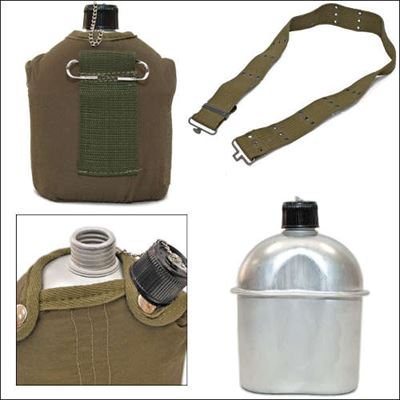 Bouteille de terrain en aluminium avec étui et ceinture VERTE ROTHCO 589 2