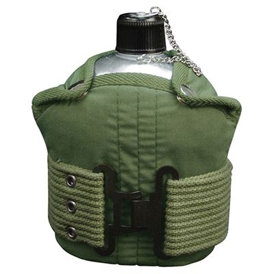 Bouteille de terrain en aluminium avec étui et ceinture VERTE