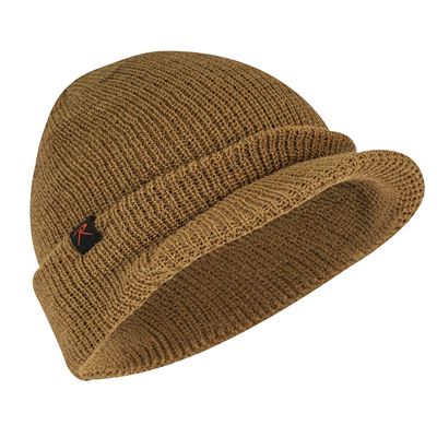 Casquette WATCH BRIM tricotée avec visière COYOTE BROWN
